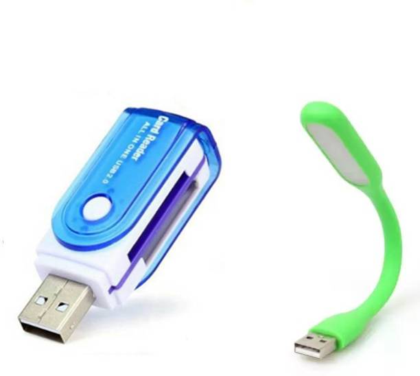 Red Champion USB 2.0All in One Memory Card Reader SD MMC RS-MMC Mini SD TF SDHC&USB Led Light Card Reader
