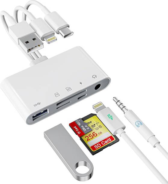 Zomei 5 in 1 USB 30 Card Reader with Type C Power Delivery and Audio Jack Card Reader