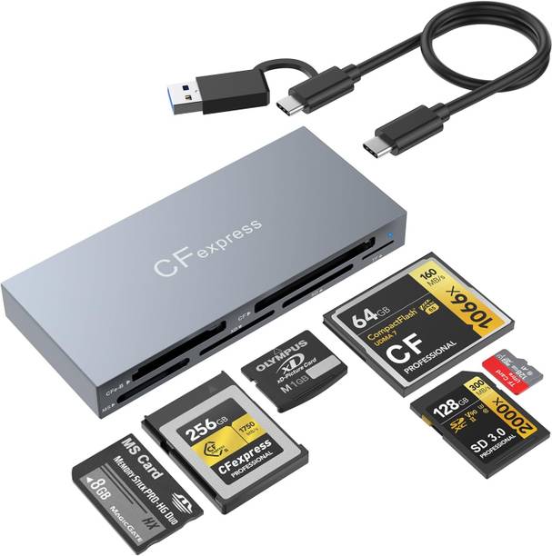 SCALEBEE Multi CFexpress Type B SDHC USH II XD CF SD TF MS USB C USB 3.2 10Gbps Card Reader