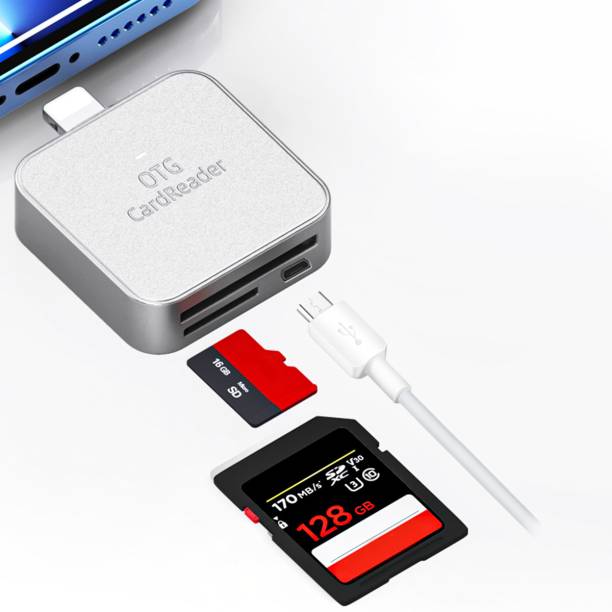 Zeitel Card Reader for iPhone 2 in 1 SD Card Reader for iPhone iPad Camera, Micro SD Card Reader