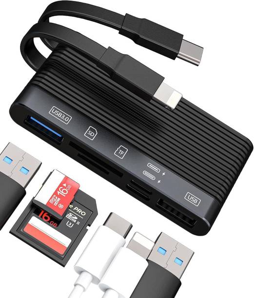Etzin 6 IN 1 USB C to Lighting USB Adapter Card Reader