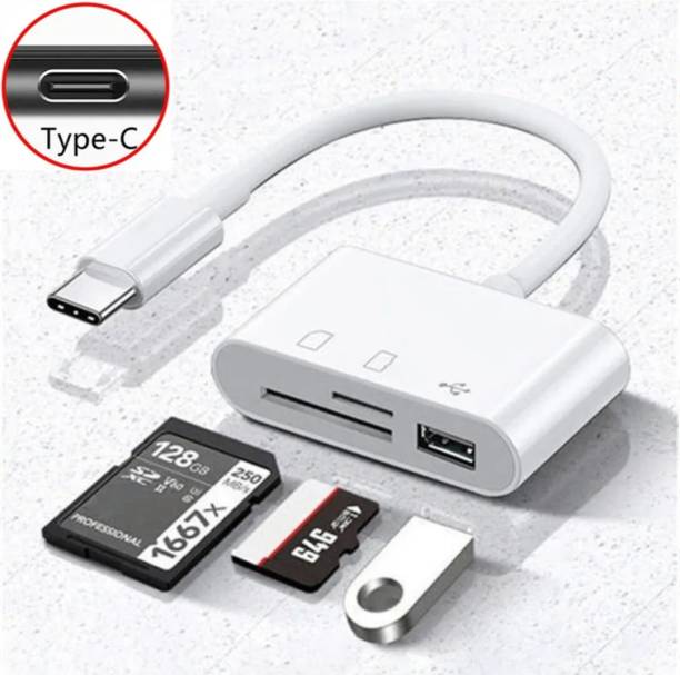 fire turtle Type C OTG Card Reader USB Cable 3 in 1 SD/TF Card Reader USB Connector Card Reader