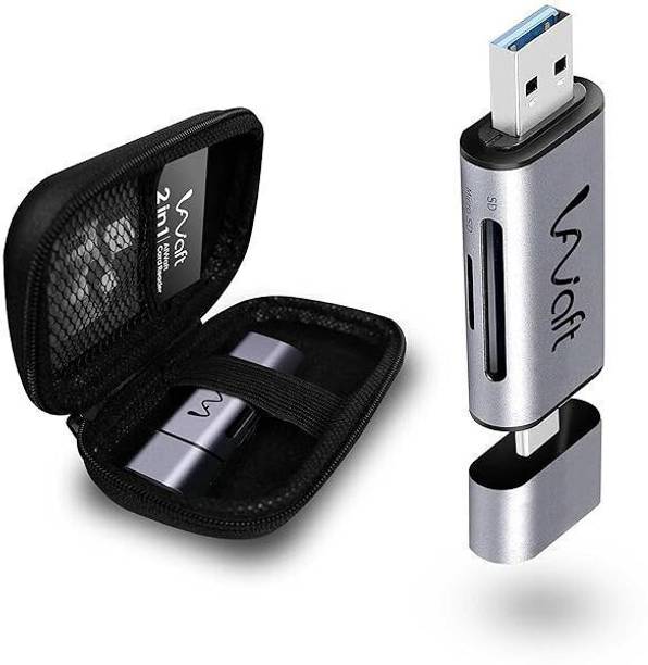 AIWaft Dual Connectivity Card Reader Type C USB 3.0 2-in-1 SD/Micro SD Slots Card Reader