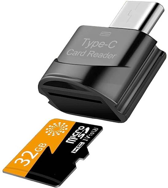 HASTHIP Type C Micro TF Card Reader Travel TF Card Reader with Keychain Card Reader