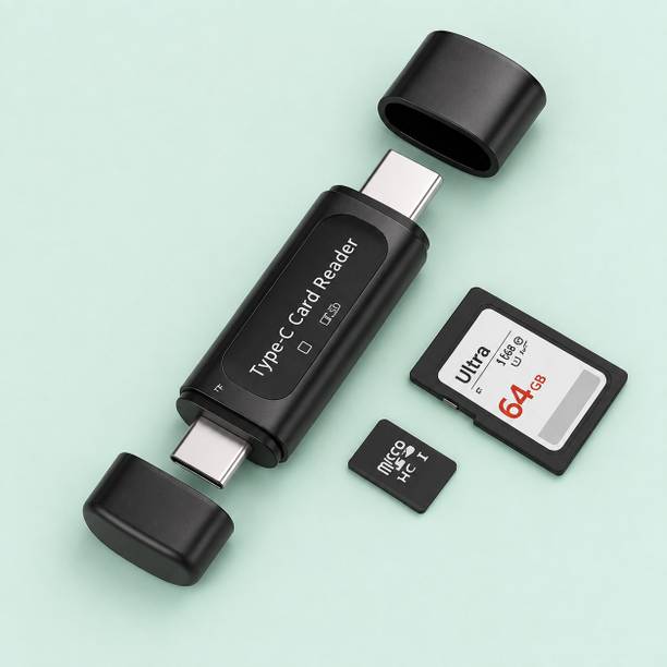 Good One Memory Card Reader Type C, SD TF Dual Slot OTG Card Reader for Mobile/PC Card Reader