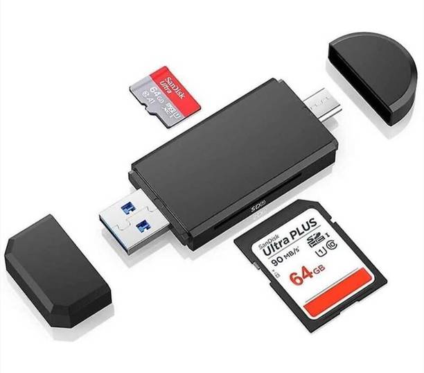 THE MOBILE POINT 2in1 USB Type C,USB 3.0 and Micro USB,OTG,Memory Card|Portable TF, SD, Micro SD Card Reader