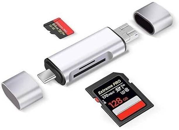 ALRITO Metal Body 3-in-1 USB 3.0 Card Reader USB C, Micro USB For SD, Micro SD, SDHC, Card Reader