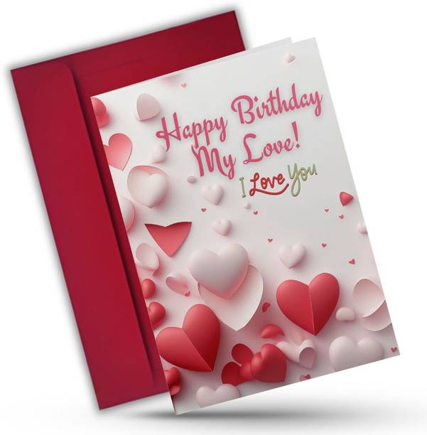 AanyaCentric A4 Size 8.3x11.7inch Birthday Gift Romantic Gift For Husband Wife Greeting Card