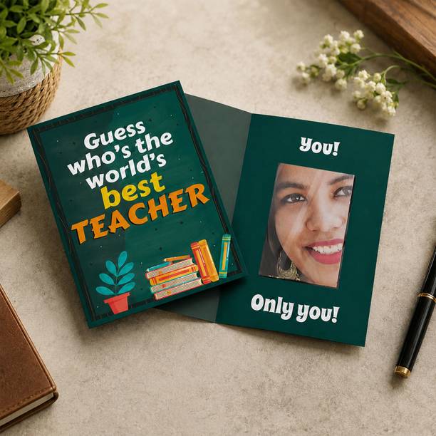 Exciting Lives Best Teacher Mirror Card - For Teacher, Professor, Sir, Mam, Teacher's Day Greeting Card