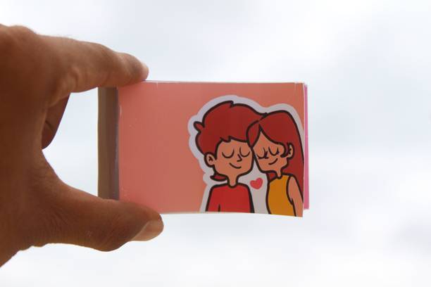 Hooray Wedding Scene Anniversary Flipbook Greeting Card