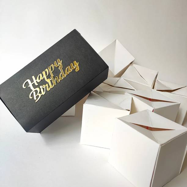 Chandrans Creation Acrylic Birthday Surprise Gift with Jumping Cubes for Birthday Anniversary Greeting Card