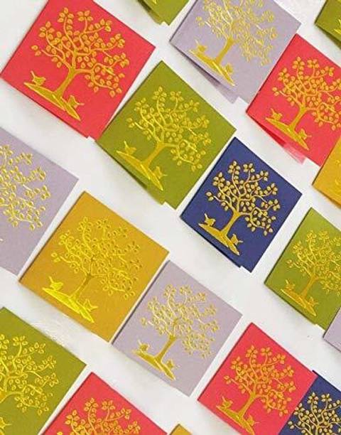 Satyam Kraft 20 Pcs Gift Card Tree Printed Multipurpose Use With Giftings Greeting Card