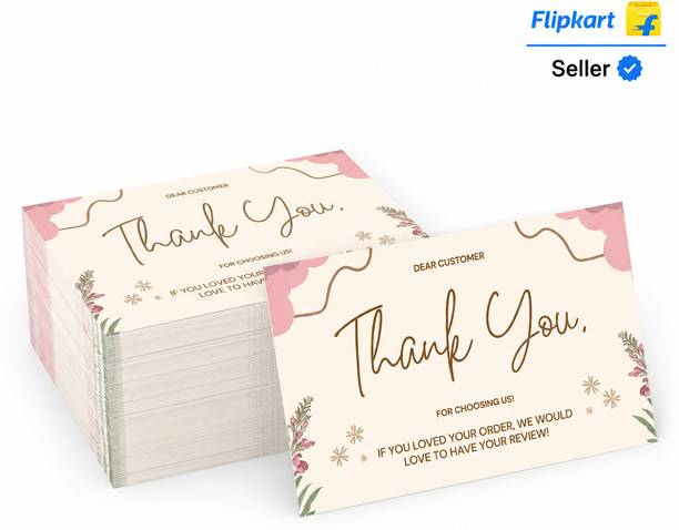 STUDIOMANOJ THANK YOU CARD FLORAL Greeting Card