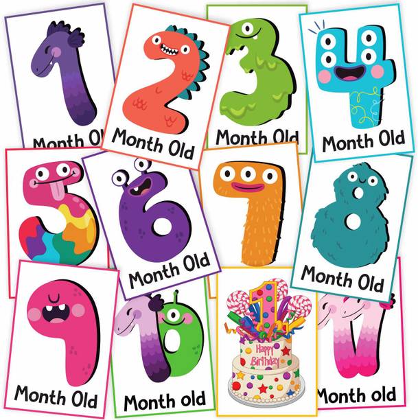 Wobbox Baby Monthly Age Milestone Card Greeting Card