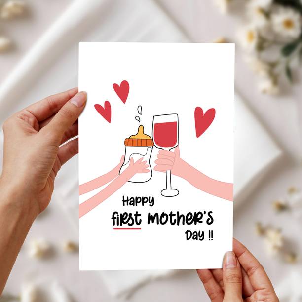 Oye Happy First Mother's Day for New Moms Greeting Card