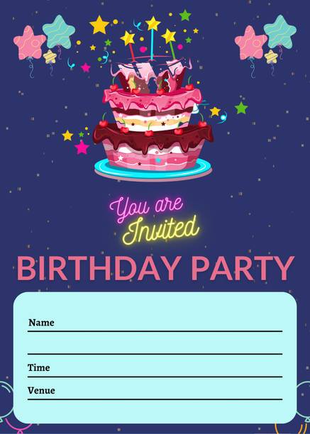 Ira Trading BIRTHDAY BLUSH1 Invitation Card