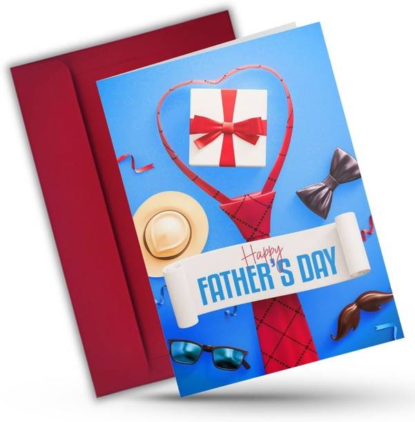 AanyaCentric 5.8x8.3inch Father's Day Card for Papa with Envelope Printed Greeting Card