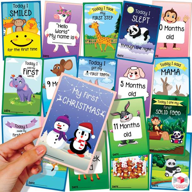 Wobbox Baby Monthly Age Milestone Card Greeting Card