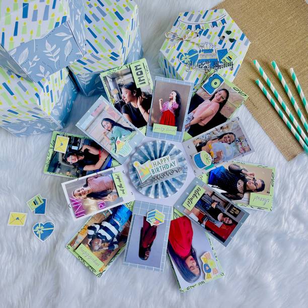 papperony Birthday Gift Explosion Box Greeting Card