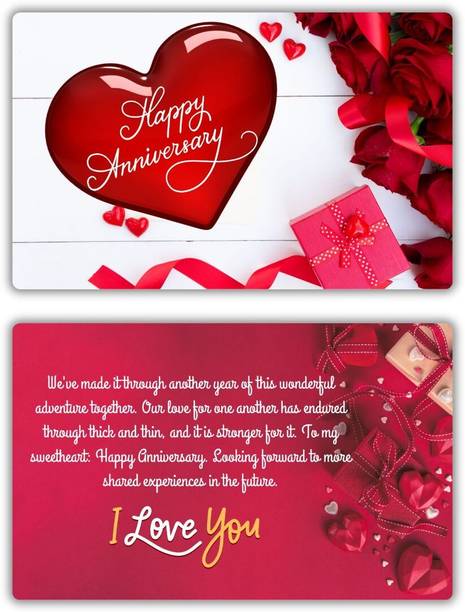 AanyaCentric PVC Anniversary Wallet Card Gift with Message Backside Best for Special Occasion ID  Card