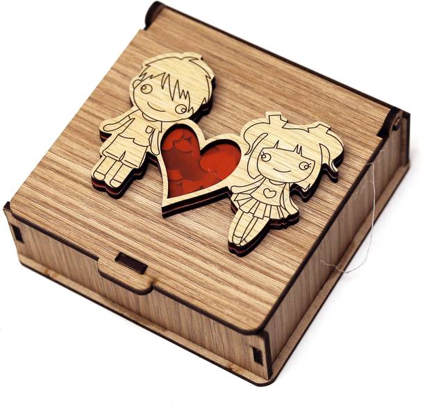AKSHAJ GIFTS Wooden Explosion Gift Box Cute Love Heart Greeting Card