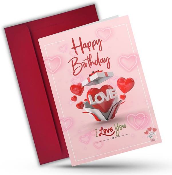 AanyaCentric 5.8x8.3inch Gift For Husband Wife Lover Boyfriend Girlfriend Birthday Printed Greeting Card