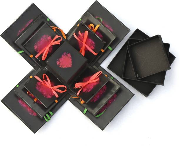 न्यारोगिफ्ट 3 Layered Explosion Box for Chocolates - Love (with out Chocolates) ग्रीटिंग कार्ड
