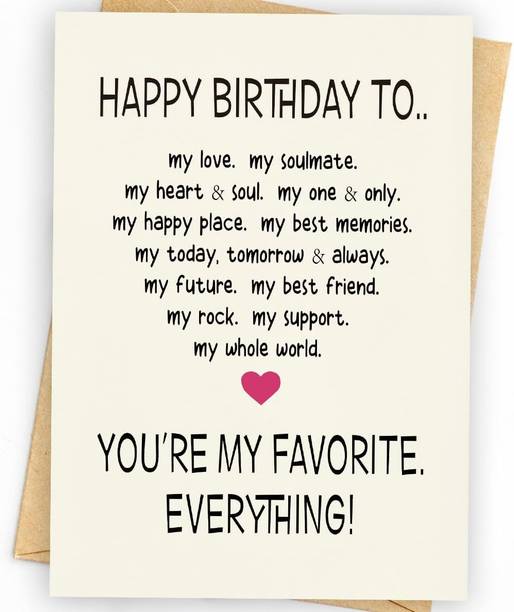theprinthub Birthday Card & Gifts for Men Husband Boyfriend Him, Happy Bday Card Greeting Card