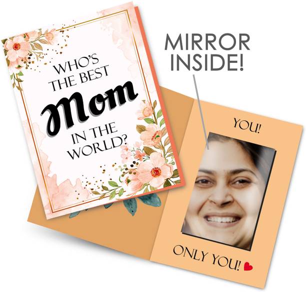 Exciting Lives Who Is The Best Mom Mirror Card For Mother For Birthday, Thank you, Mother's Day Greeting Card