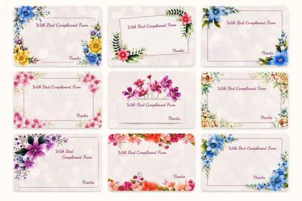 Dandles Thank You Card with Elegant Design with Floral Pattern | Greeting Card Greeting Card
