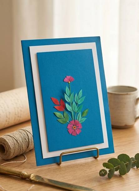 Lapis Moon Handmade card made with Ribbon for any occasion Teacher's day Birthday Greeting Card