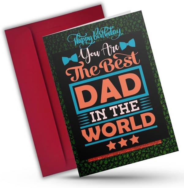 AanyaCentric 5.8x8.3inch Father Birthday Card with Envelope Printed Greeting Card