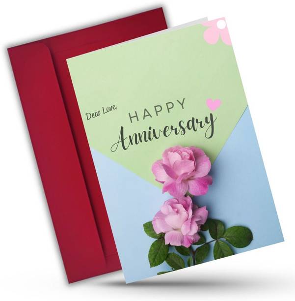 AanyaCentric Husband Wife Love Anniversary Printed Greeting Card