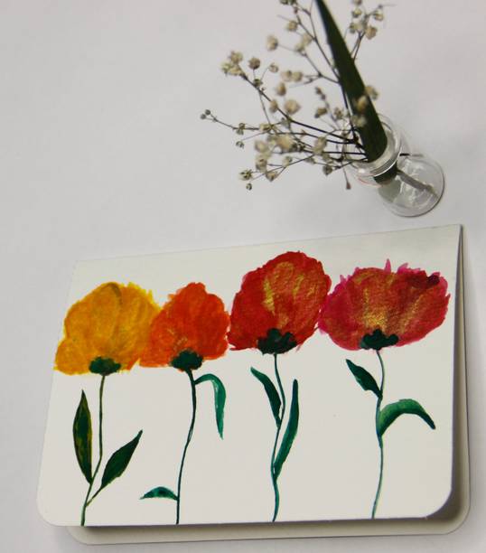 Handmade for Soul Vibrant Flowers Greeting Card