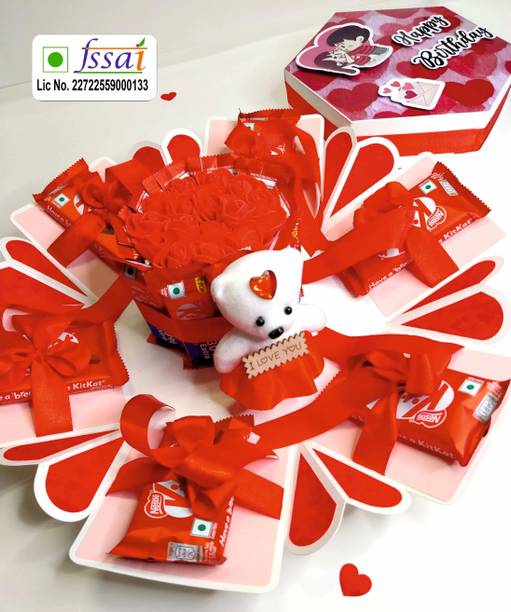 US IDEAL CRAFT Hexagonal Explosion Box Love Gift for Birthday Greeting Card