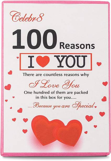 Celebr8 100 Reasons I Love You Confession Cards for couples with Romantic Messages Greeting Card