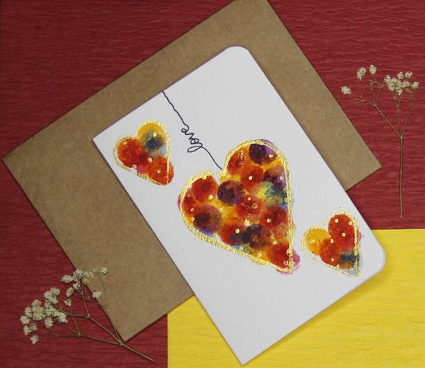 Handmade for Soul Multicolor Dotted Greeting Card