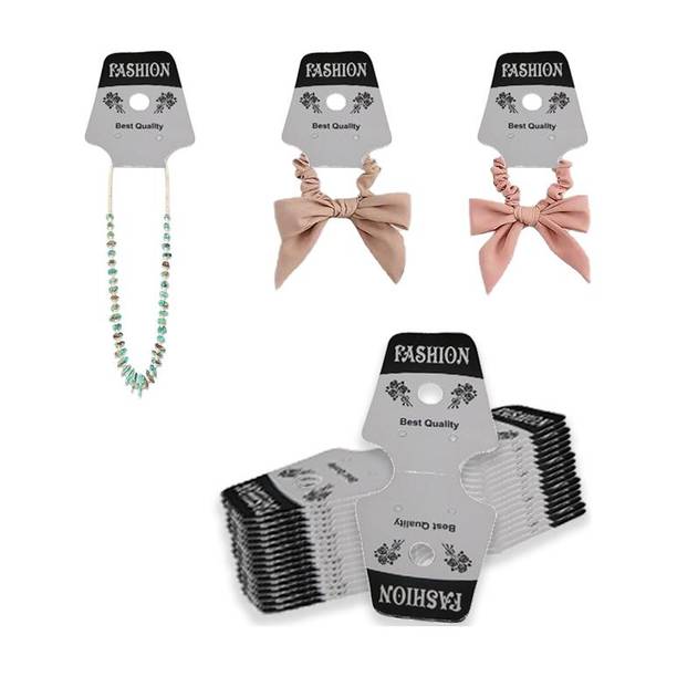 SIMANDHAR PACK Paper Blank Necklace Card Tags for Bracelet, Robber Band(100pc)Paper Label Greeting Card