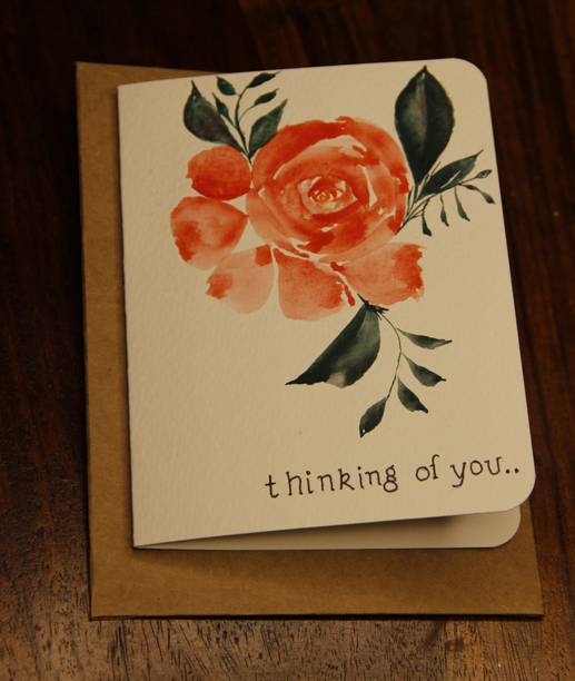 Handmade for Soul Rose Romance Greeting Card