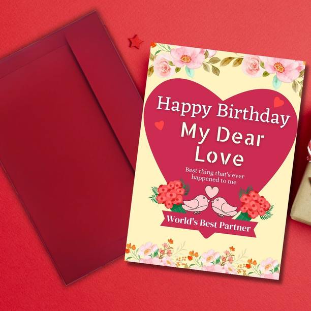 AanyaCentric Husband Wife Lover Boyfriend Girlfriend Birthday Printed Greeting Card