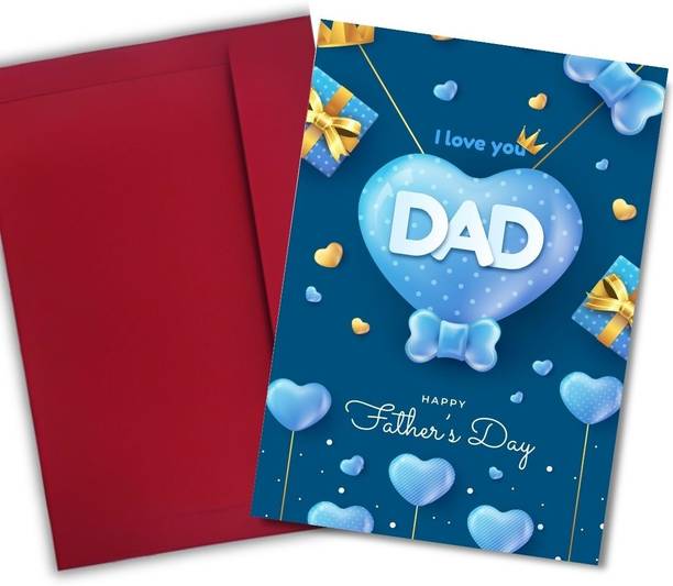 AanyaCentric 8.3x11.7inch Father's Day Card for Papa with Envelope Printed Greeting Card