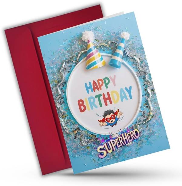 AanyaCentric 5.8x8.3inch Son Birthday Card with Envelope Printed Greeting Card