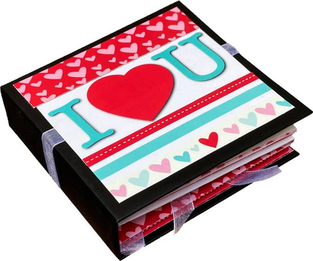 Crafted with passion Cute Scrapbook Photo Album for Birthday / Anniversary / Valentine's Day Greeting Card