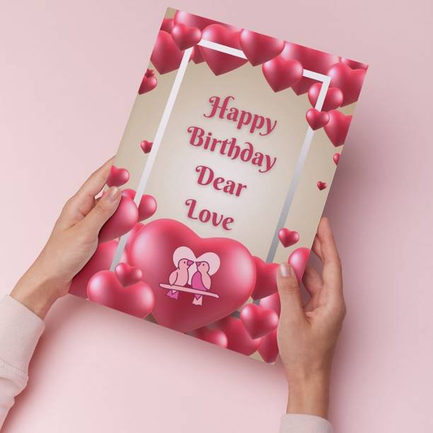 AanyaCentric A4 Size 8.3x11.7inch Birthday Gift Romantic Gift For Husband Wife Greeting Card