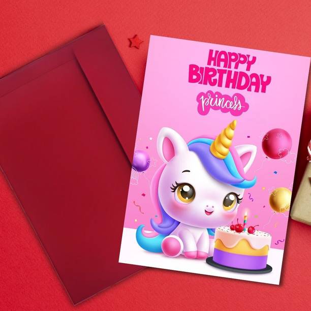 AanyaCentric 9.5x13inch Daughter Birthday Card with Envelope Printed Greeting Card