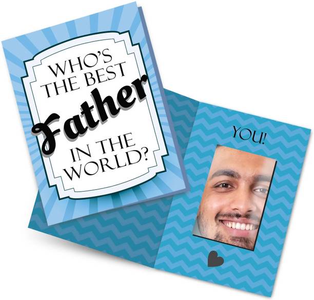 Exciting Lives Who is The Best Father Mirror Card - Father's Day, Birthday Gift for Father Greeting Card