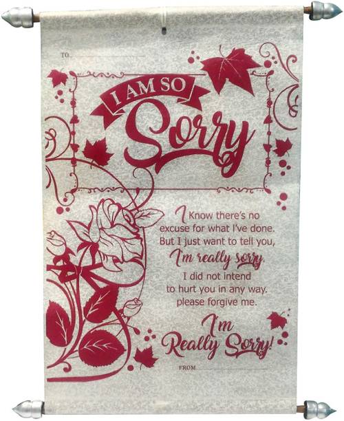 Saugat Traders Sorry Scroll Card - Apology Gifts - Sorry Greeting Card
