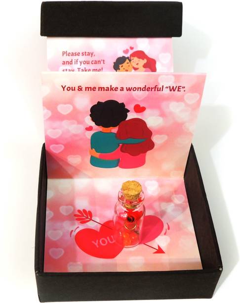VECRAFT Love Message Gift Box with Message Bottle Greeting Card