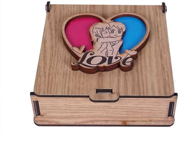 Nyaro Wooden Explosion Surprise Box for Valentine's Day, Birthday & any occasion Greeting Card