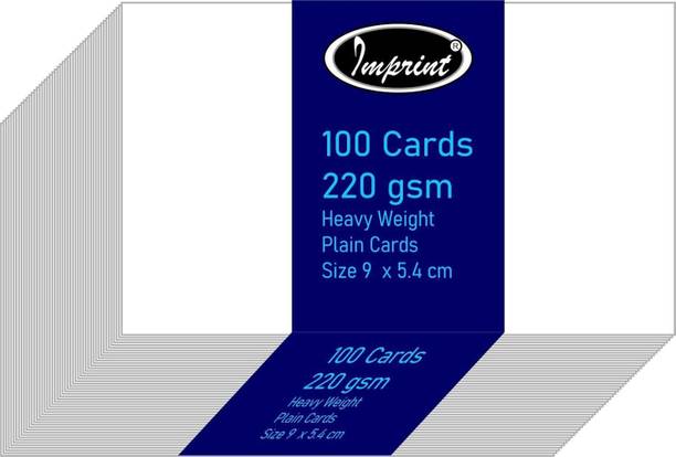 IMPRINT 100 White Card Paper Business Cards Blank for Home & Office use Can write on and are used for various purposes Business Card